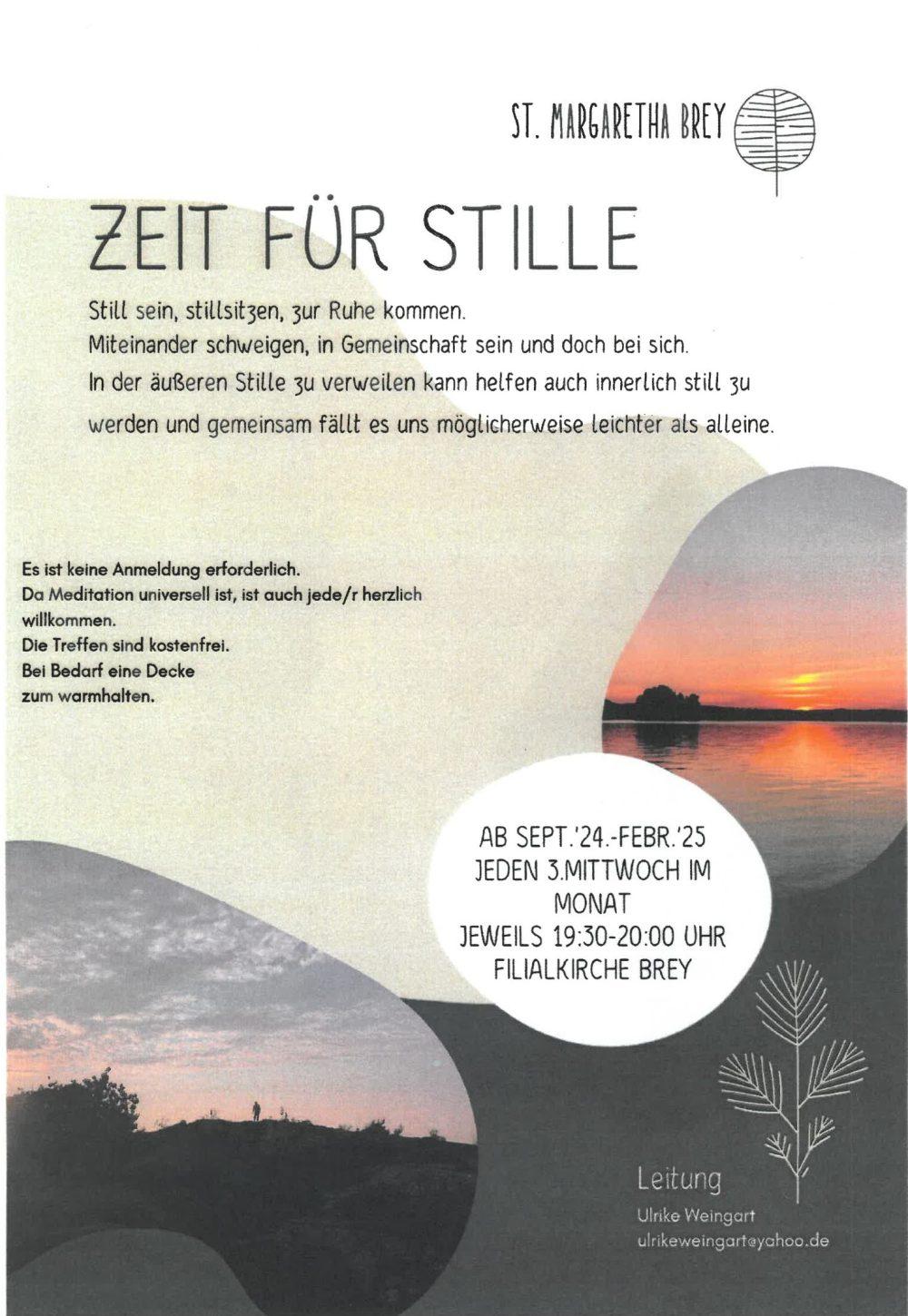 Zeit für Stille in Brey