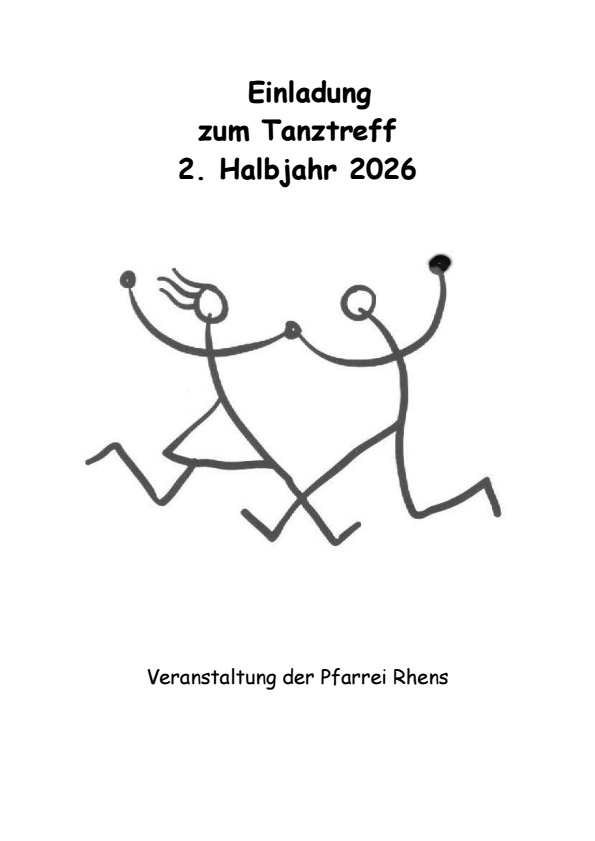 Tanztreff Termine 2. Halbjahr 2026
