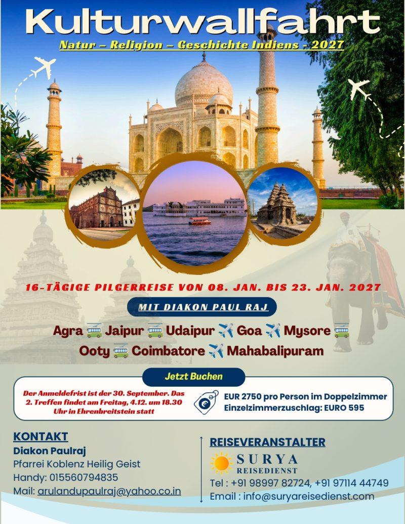 Kulturwallfahrt nach Indien