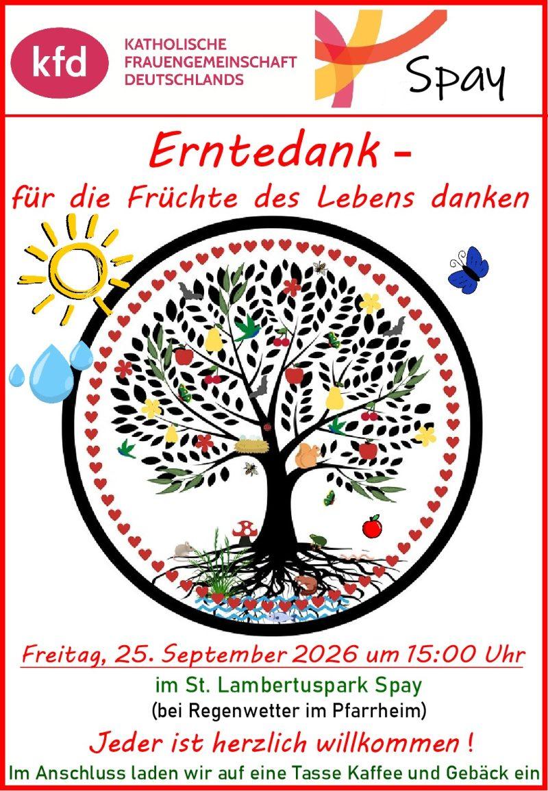 25.09.2026: Erntedankfeier der kfd Spay